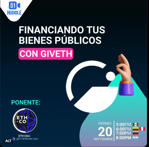 Financiando tus bienes publicos con Giveth
