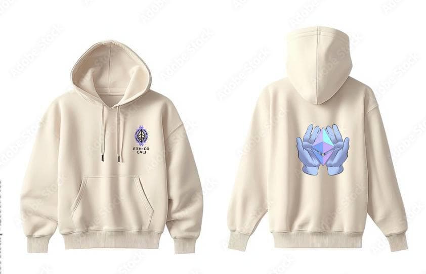 Hoodie blanco Ethereum